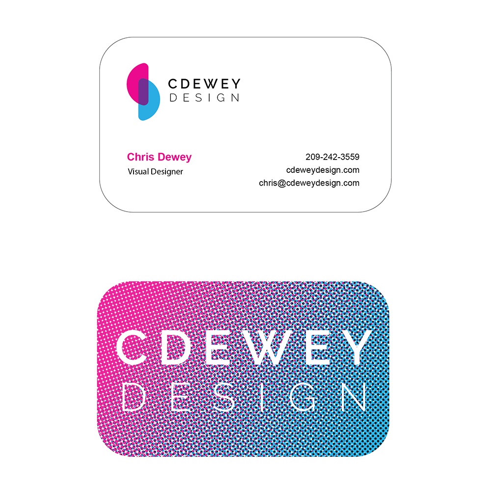 business card design, front and back